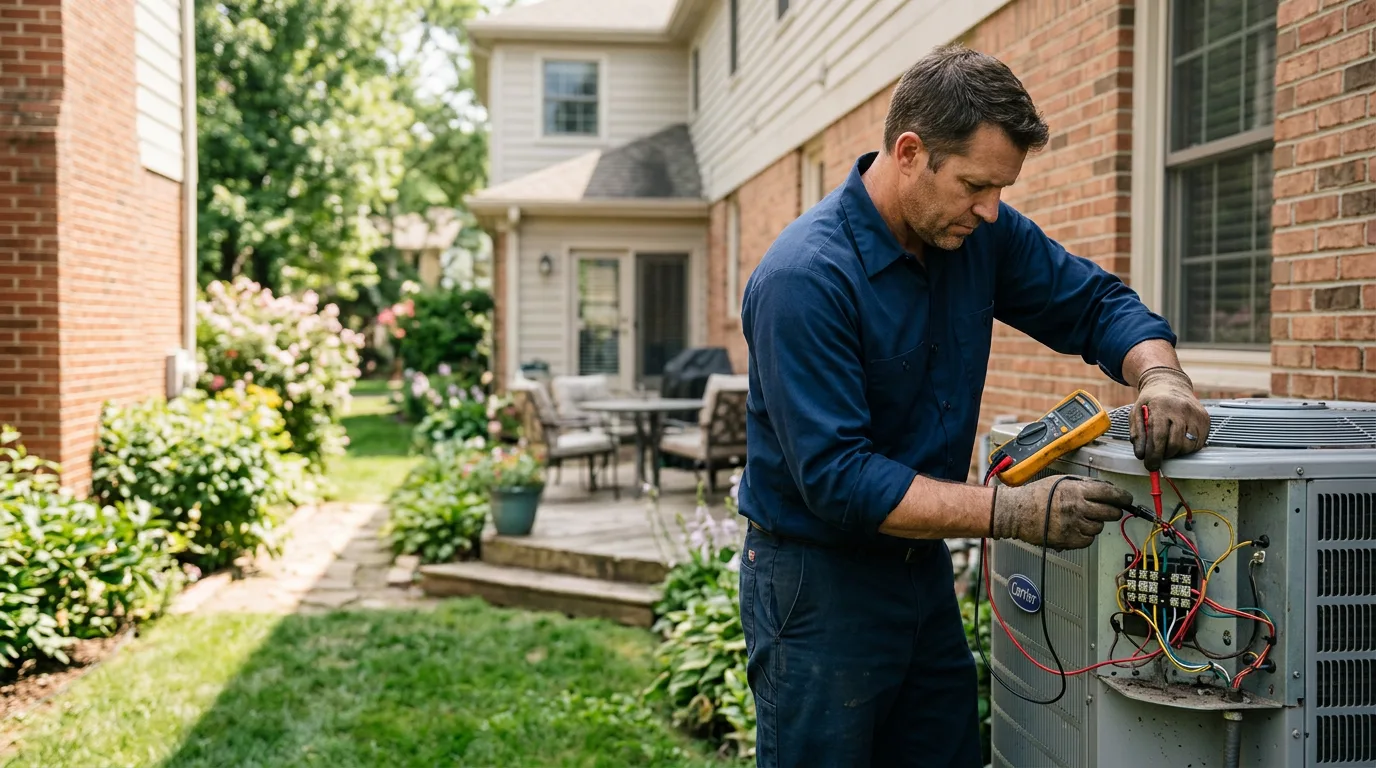 HVAC technician working near Wilkesboro, NC